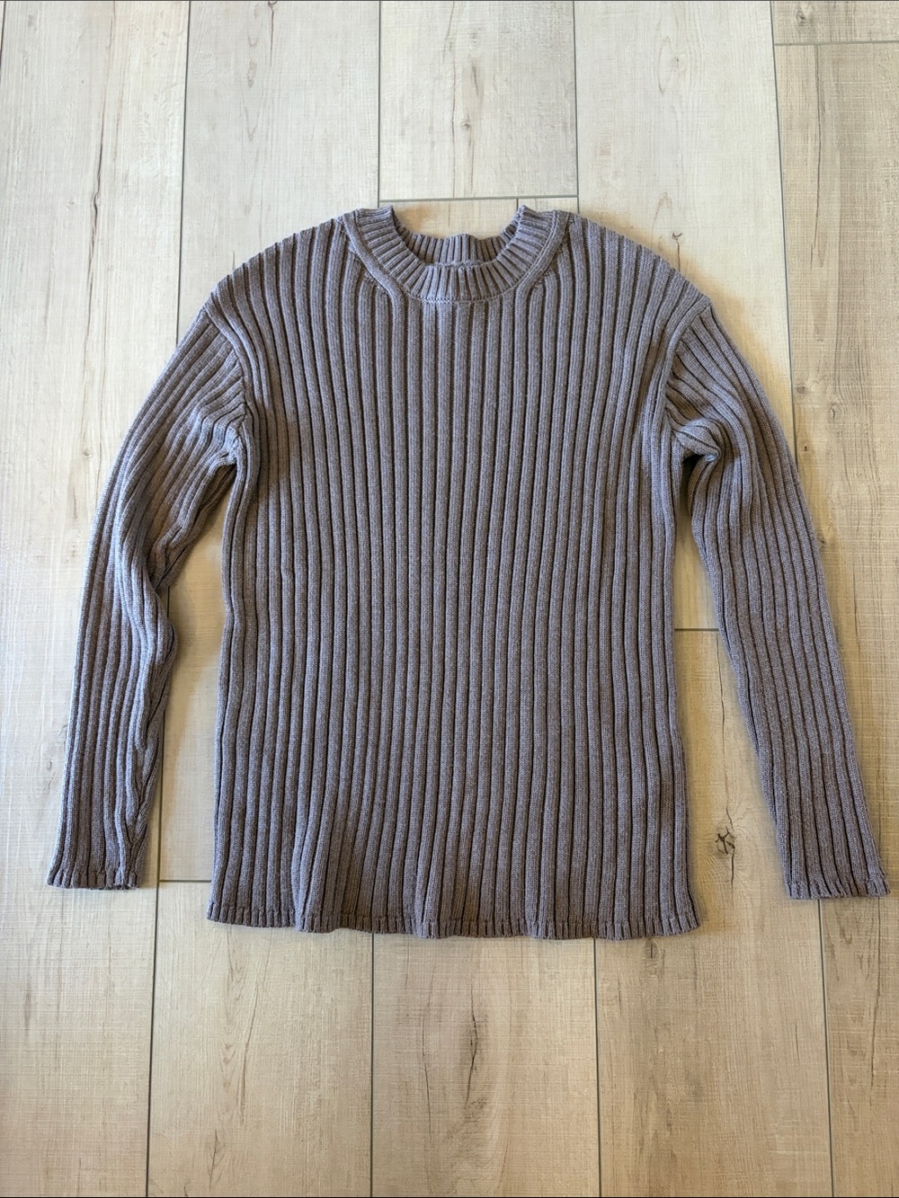 Jessica Simpson Ribbed Crewneck Sweater - Brown